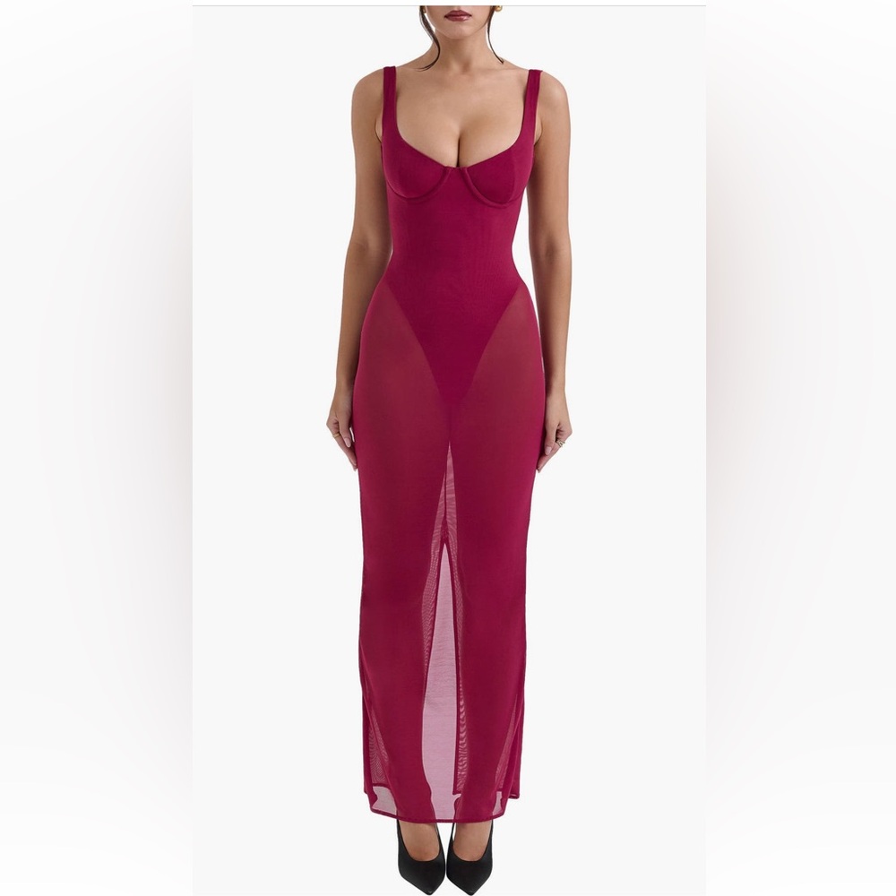 House of CB burgundy dress